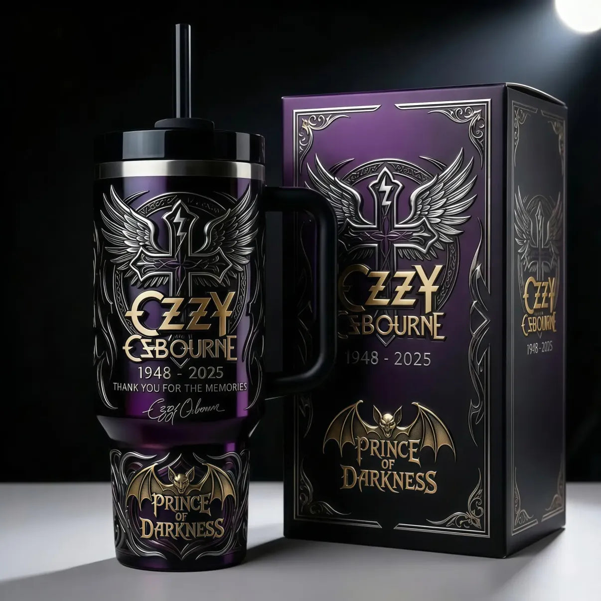 Prince of Darkness Memorial Stanley Tumbler🎸 Father’s Day Gift for the Legend Dad 🎸