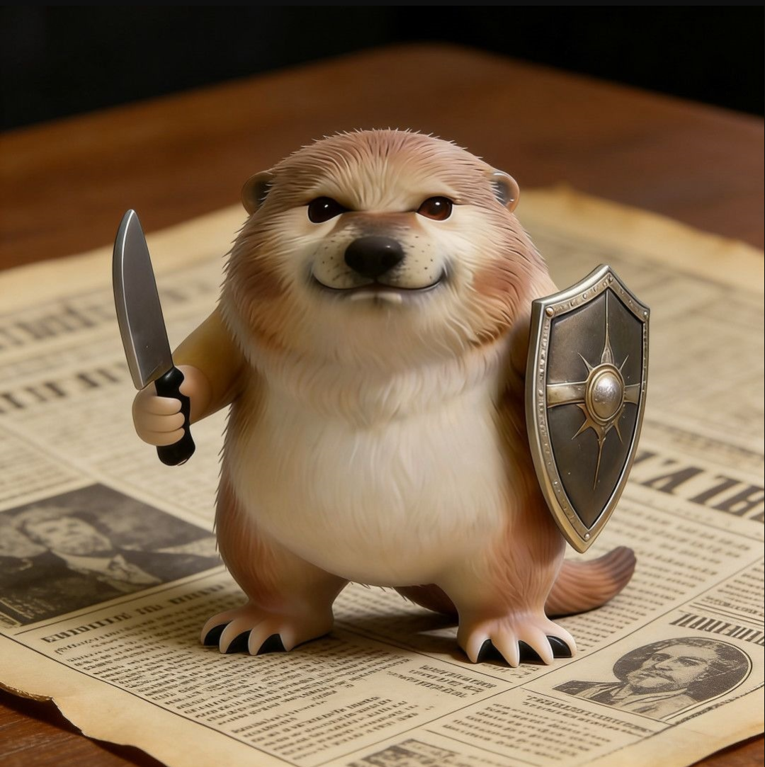 𦦠The Guardian Otter⢠Cute Warrior Otter Statue | Protect Your Home With A Smile