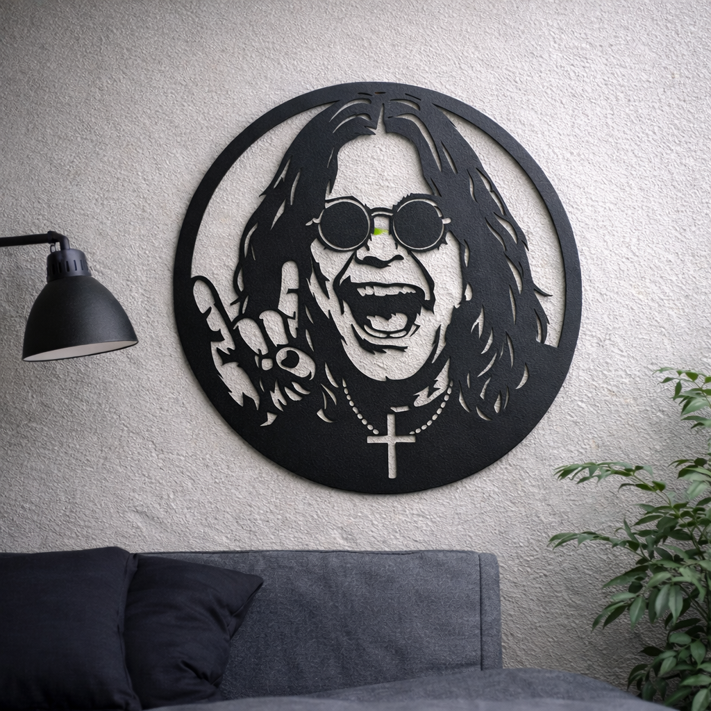 Ozzy Osbourne Metal Wall Art – 12 inches/30cm Rock Legend Decor