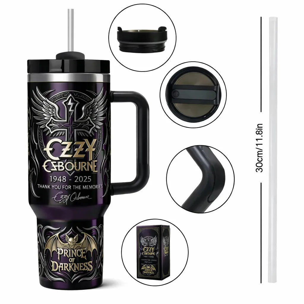 Prince of Darkness Memorial Stanley Tumbler🎸 Father’s Day Gift for the Legend Dad 🎸