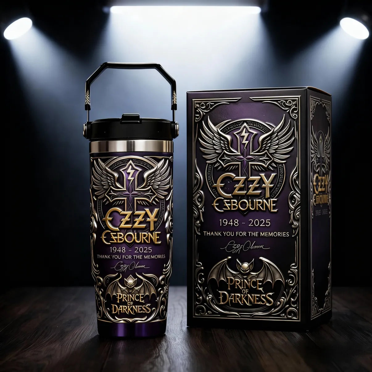Prince of Darkness Memorial Stanley Tumbler🎸 Father’s Day Gift for the Legend Dad 🎸