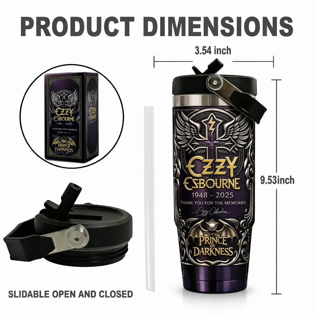 Prince of Darkness Memorial Stanley Tumbler🎸 Father’s Day Gift for the Legend Dad 🎸