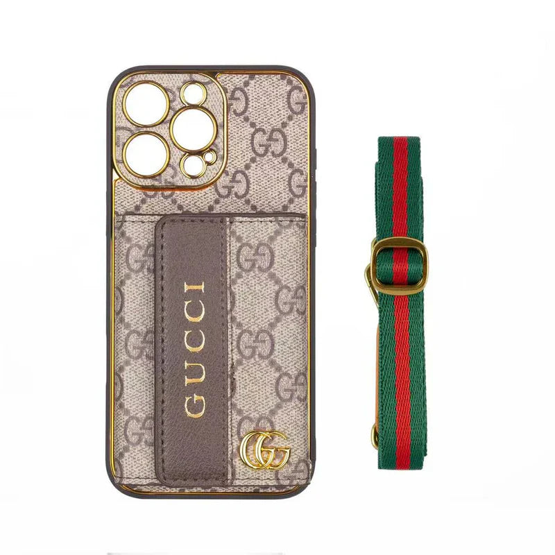 💕Luxury Stylish iPhone Case with Card Holder & Strap