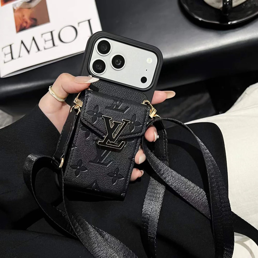 New Leather Crossbody Phone Case– Empreinte Accordion & Metal Logo
