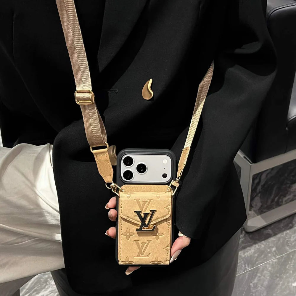 New Leather Crossbody Phone Case– Empreinte Accordion & Metal Logo