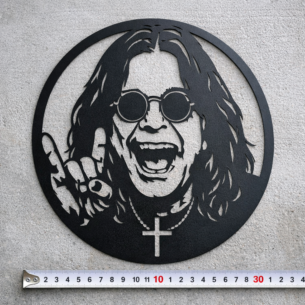 Ozzy Osbourne Metal Wall Art – 12 inches/30cm Rock Legend Decor