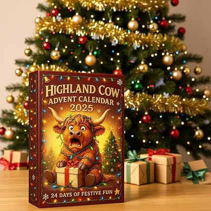 🐮Highland Cow Advent Calendar 2025🎄 - 3D handmade Highland Cow Doll (24 pcs)