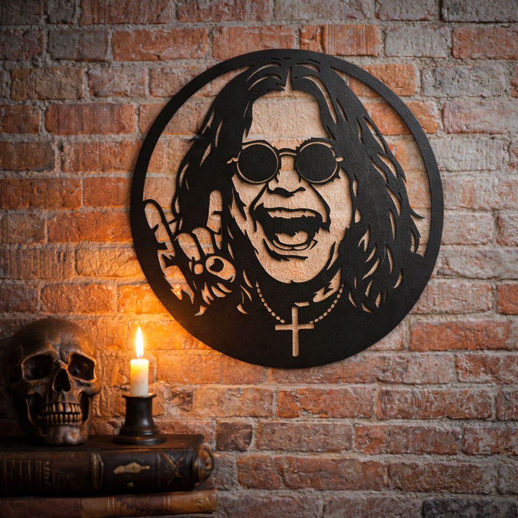 Ozzy Osbourne Metal Wall Art – 12 inches/30cm Rock Legend Decor