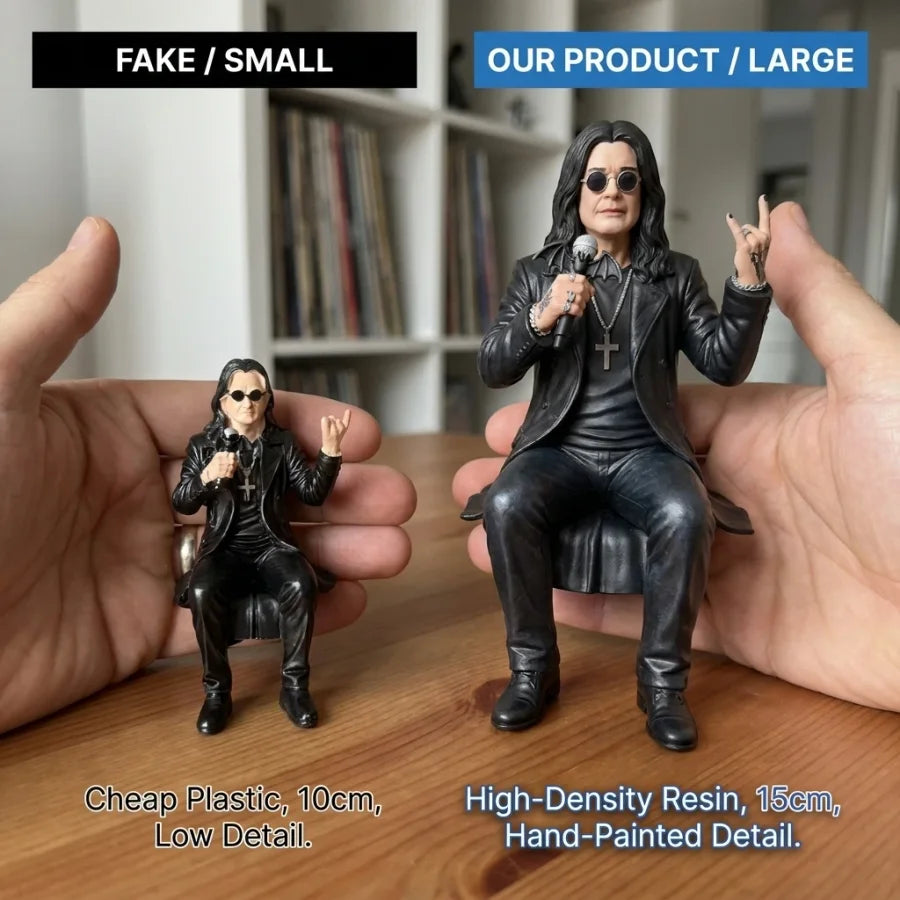15cm Hand-Painted Rock Legend Dashboard Figurine