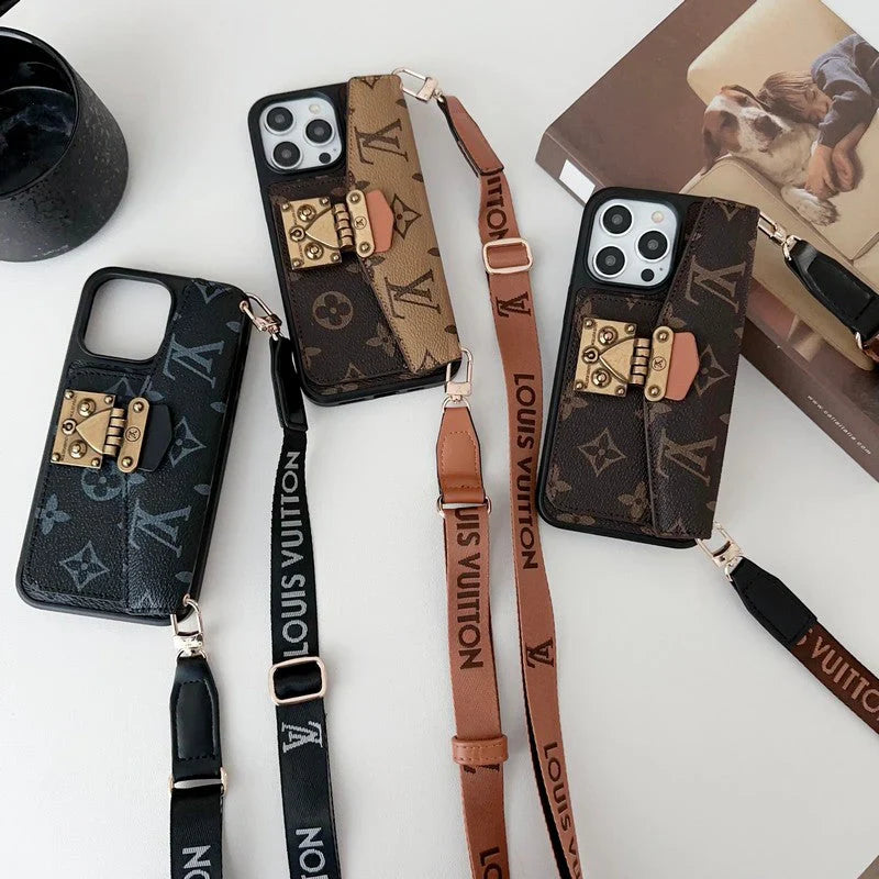 2026💎New Lou Lock Card Bag Crossbody Chain iPhone Case📱
