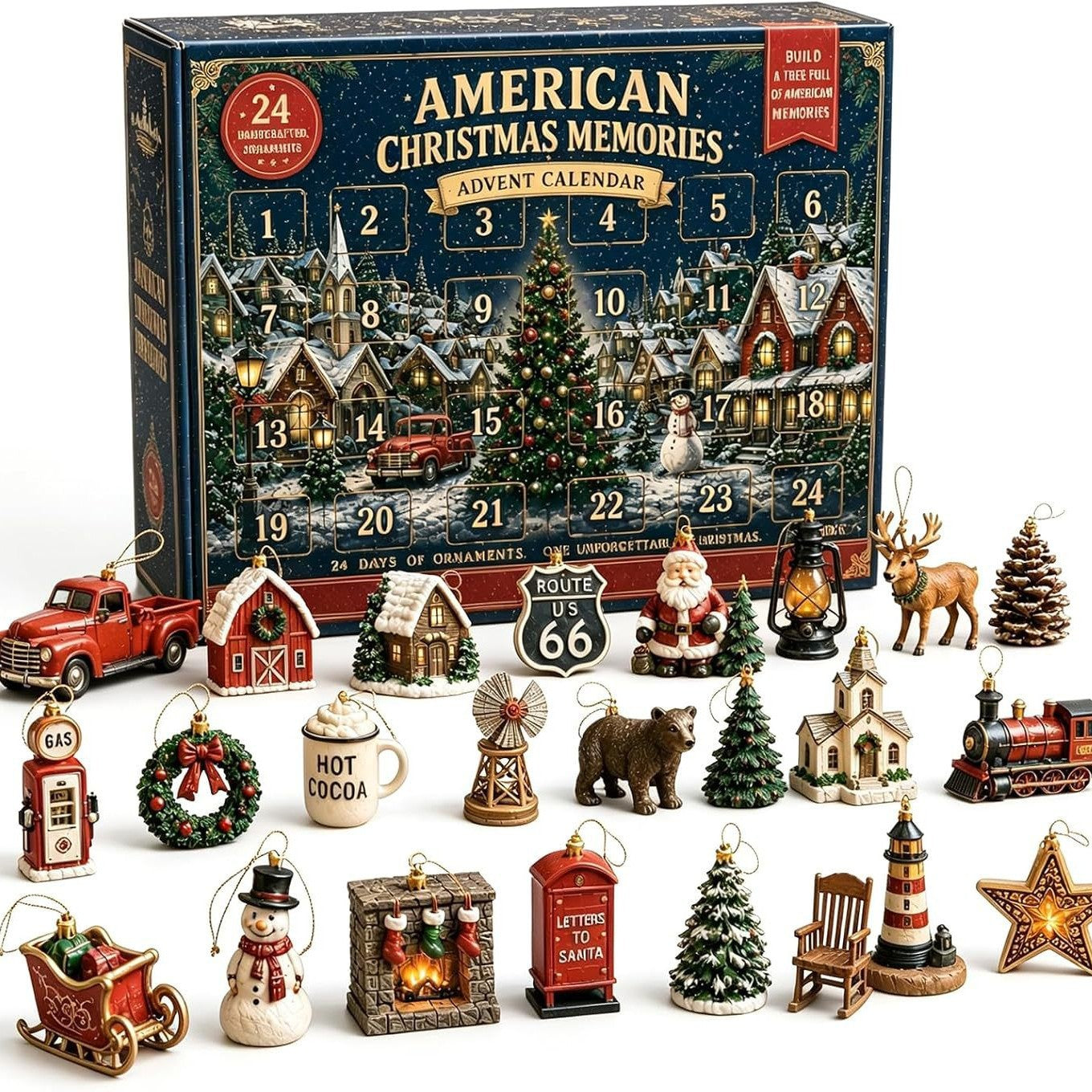 American Christmas Memories™ – 24-Day Christmas Ornament Advent Calendar  Create 24 Days of Christmas Magic & American Holiday Memories