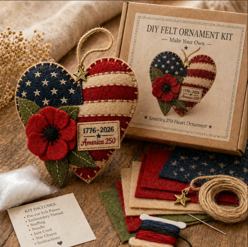 🎉DIY Patriotic Poppy Cross Ornament Kit