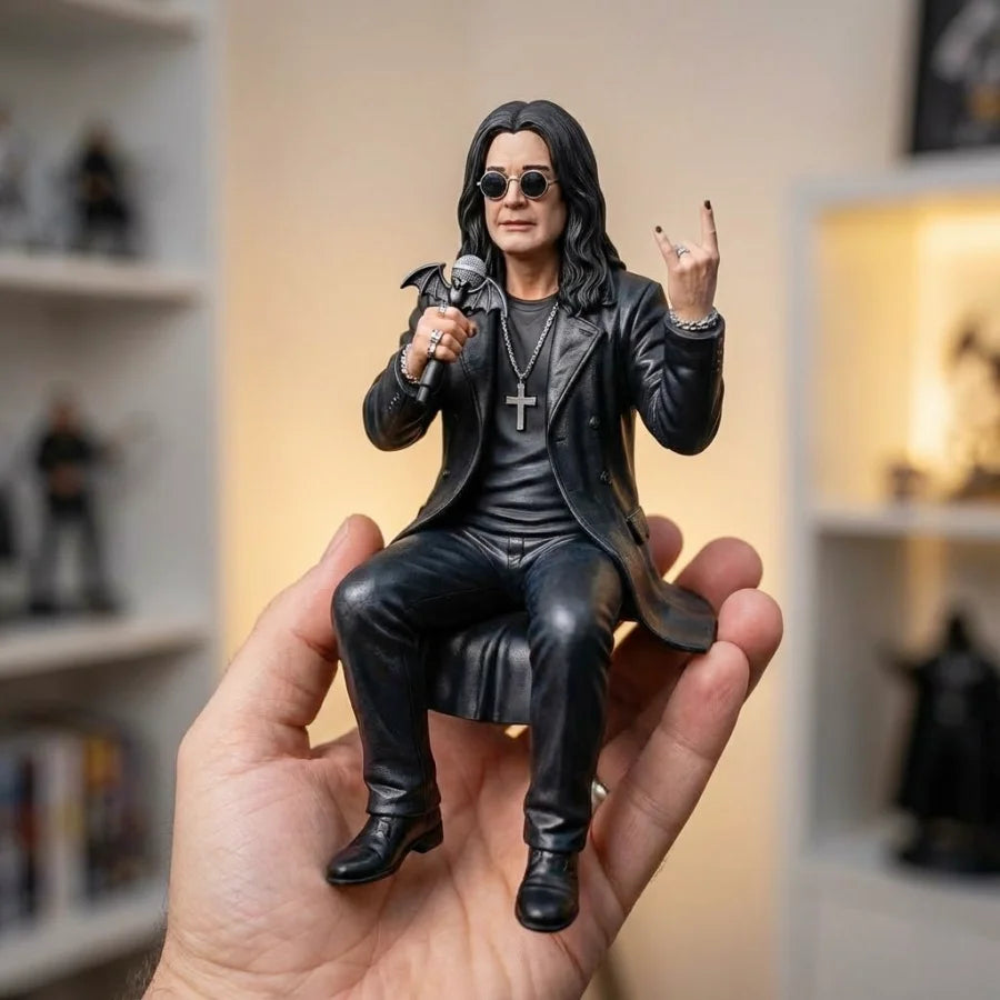 15cm Hand-Painted Rock Legend Dashboard Figurine