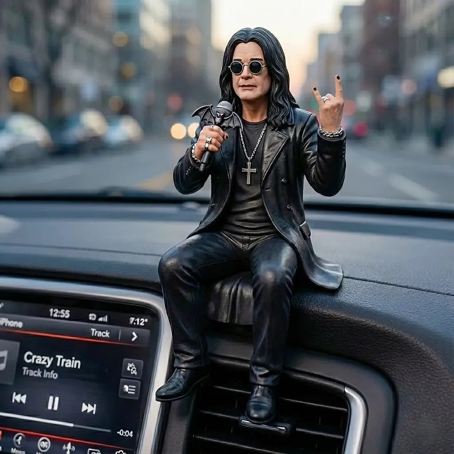 15cm Hand-Painted Rock Legend Dashboard Figurine