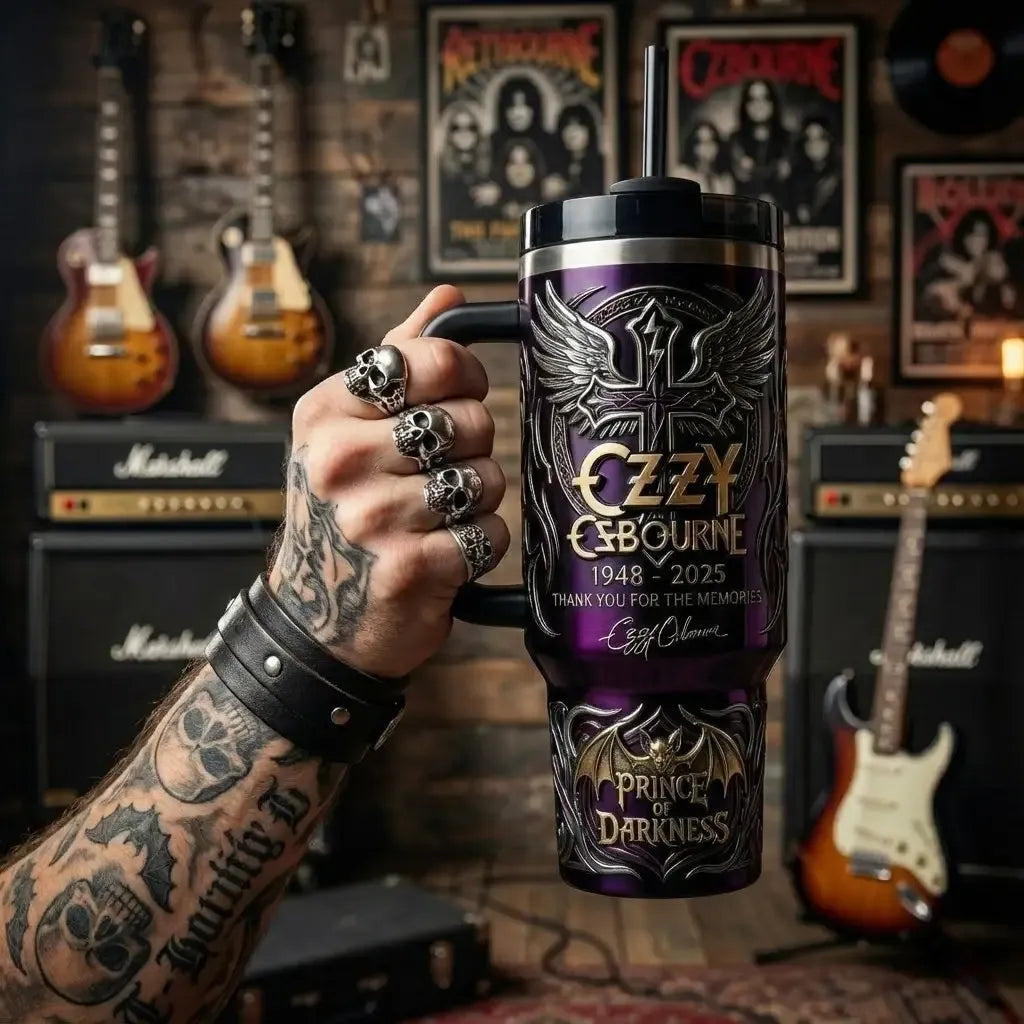 Prince of Darkness Memorial Stanley Tumbler🎸 Father’s Day Gift for the Legend Dad 🎸
