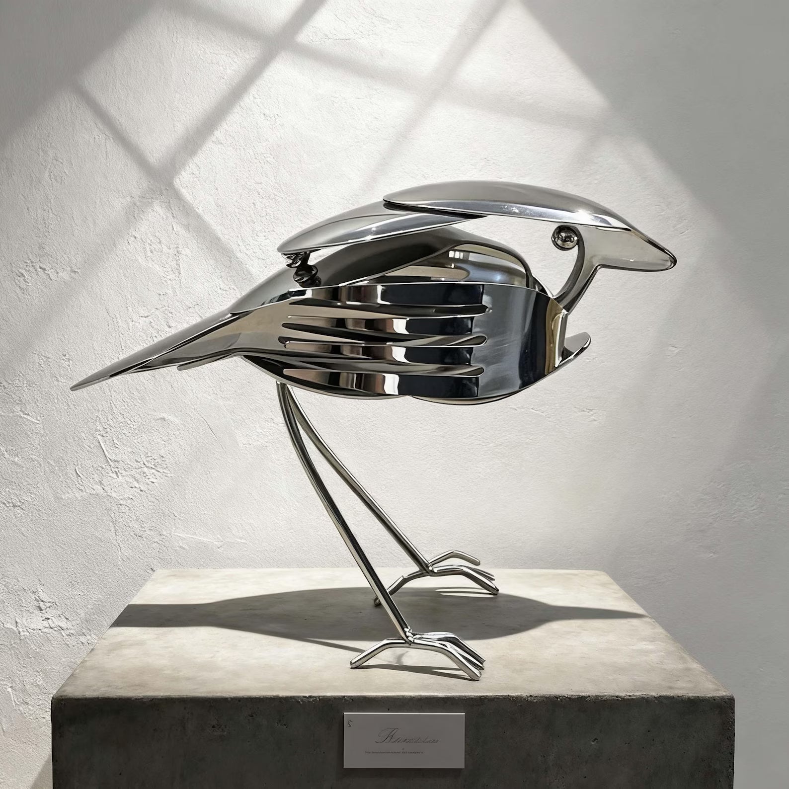 Handmade Robin Art from Repurposed Cutlery, Unique Garden Decor Perfect Gift for Bird Lovers Eco Enthusiasts