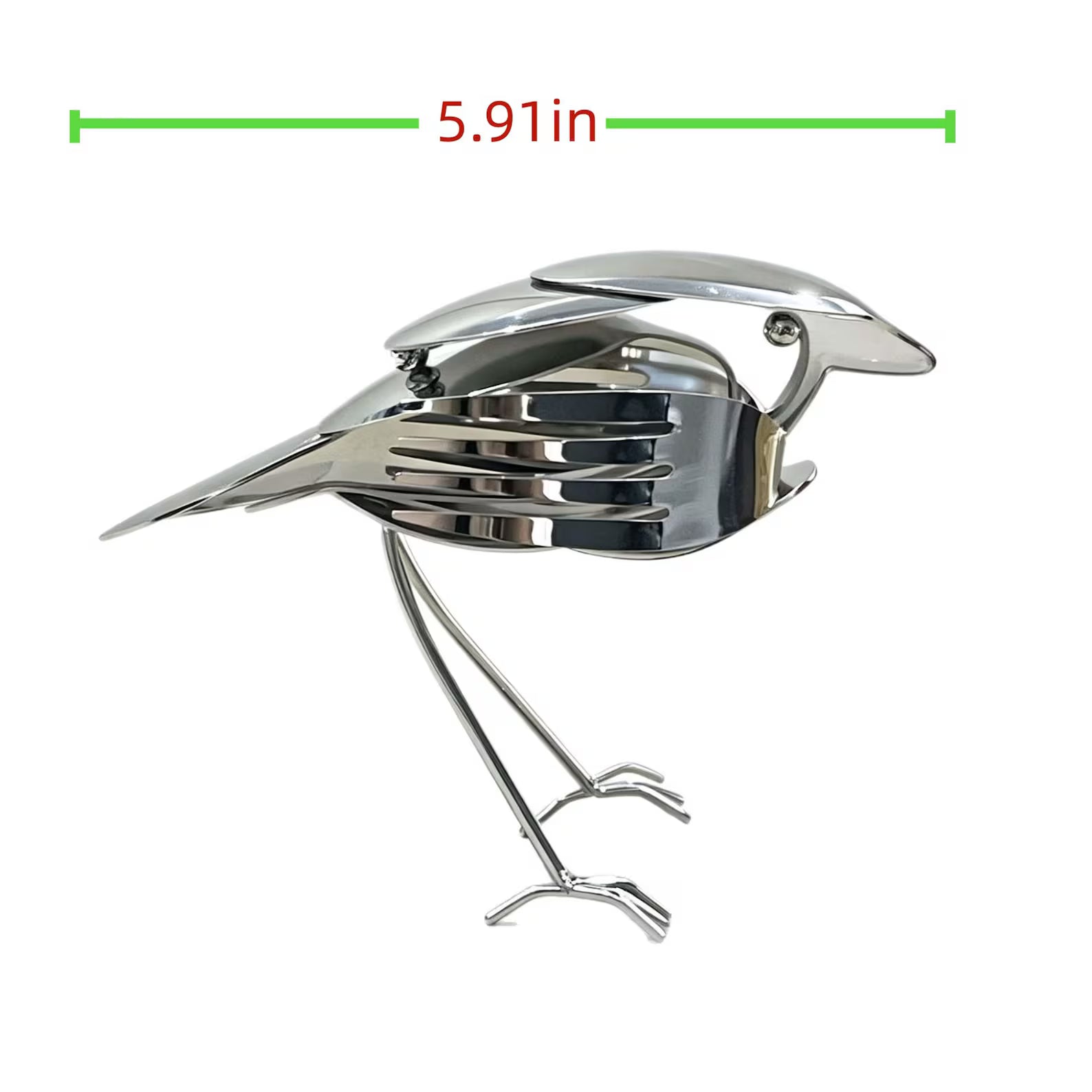 Handmade Robin Art from Repurposed Cutlery, Unique Garden Decor Perfect Gift for Bird Lovers Eco Enthusiasts